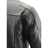 Milwaukee Leather men's black Cool-Tec vented leather scooter jacket with zippered vents and stylish design.