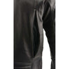 Milwaukee Leather men's black Cool-Tec vented leather scooter jacket, featuring a stylish design and functional ventilation.