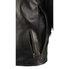 Milwaukee Leather men's black Cool-Tec vented leather scooter jacket with zippered pockets and stylish design.