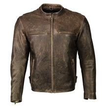 Milwaukee Leather MLM1503 Men's Distress Brown ‘Racer’ Vented Moto Jacket