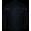 Milwaukee Leather MLM1504 Men's Black ‘The Skelly Racer’ Premium Moto Leather Jacket