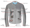 Milwaukee Leather men's black Skelly Racer motorcycle leather jacket with stylish design and premium quality finish.