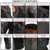 Milwaukee Leather men's Assault Racer black leather jacket with triple side straps, featuring a sleek design and stylish fit.