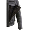 Milwaukee Leather men's black Cool-Tec motorcycle jacket with utility pockets, real leather, scooter style, and modern design.