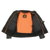 Milwaukee Leather men's black Cool-Tec motorcycle jacket with utility pockets, real leather, scooter style, and classic design.