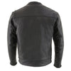 Milwaukee Leather men's black Cool-Tec motorcycle jacket with real leather, scooter style, and utility pockets.