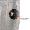 Milwaukee Leather men's distressed brown leather motorcycle jacket with quilted detailing and snap collar.