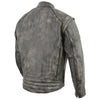 Milwaukee Leather men's distressed brown 2-in-1 leather jacket with zip-off sleeves, stylish and versatile men's jacket.