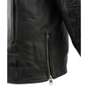 Milwaukee Leather men's black motorcycle leather jacket with triple stitched design, beltless, stylish and durable for riding.