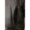 Milwaukee Leather men's beige brown motorcycle leather jacket with triple stitching, beltless design, and rugged style.