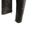 Milwaukee Leather men's black real leather motorcycle jacket with James Brando style, featuring classic biker design and sturdy construction.