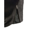 Milwaukee Leather men's black "Stay Cool" motorcycle jacket with Cool-Tec technology, sporty design, and leather material.