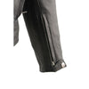 Milwaukee Leather men's black 'Stay Cool' motorcycle jacket with Cool-Tec, sporty design, made from durable black leather.