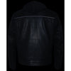 Milwaukee Leather men's black vented utility jacket with removable hoodie and multiple pockets, made of durable leather.