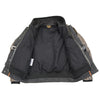 Milwaukee Leather men's distressed brown leather utility jacket with vented design and removable hoodie, featuring multiple pockets.