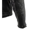 Milwaukee Leather men's black quilted scooter jacket with triple vent pattern, stylish and durable men's leather jacket.