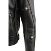 Milwaukee Leather men's quilted black leather scooter jacket with triple vent design, stylish and durable men's jacket.
