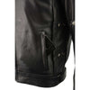 Milwaukee Leather men's black quilted scooter jacket with triple vent detail, stylish and durable leather motorcycle jacket.