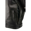 Milwaukee Leather men's black quilted scooter jacket with triple ventilation pattern and stylish design.
