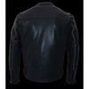 Milwaukee Leather men's black quilted leather scooter jacket with triple vent design, stylish and durable men's jacket.