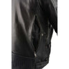 Milwaukee Leather men's black quilted pattern triple vent scooter jacket, stylish leather motorcycle jacket with front and side vents.
