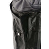 Milwaukee Leather men's black quilted scooter jacket with triple vent design, featuring a stylish pattern and leather construction.