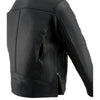 Milwaukee Leather men's black Cool-Tec leather motorcycle jacket with sporty design and lining, lightweight scooter style.