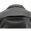 Milwaukee Leather men's black motorcycle jacket made of premium naked cowhide leather with utility pockets.
