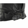 Milwaukee Leather men's black motorcycle jacket made from premium naked cowhide leather with utility pockets and rugged style.