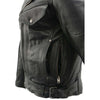 Milwaukee Leather men's black motorcycle jacket made from premium naked cowhide leather with utility pockets, rugged and stylish.