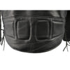 Milwaukee Leather men's full side lace vented black leather scooter jacket, stylish motorcycle jacket with ventilation details.