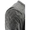 Milwaukee Leather men's black vented leather scooter jacket with full side laces, designed for motorcycle riding and casual wear.