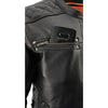 Milwaukee Leather men's full side lace vented black leather scooter jacket, stylish men's jacket with vented design.