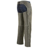 Milwaukee Leather MLM5535 Men's Vintage Grey Slate Leather Chaps with Color Accent Zipper