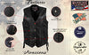 Women's black braided leather motorcycle vest by Milwaukee Leather featuring a stylish design and front zipper closure.