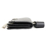 Milwaukee Leather men's 6-inch leather biker wallet with anti-theft stainless steel chain and buffalo nickel snaps, long bi-fold design.