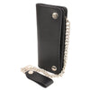 Milwaukee Leather men's 8-inch leather biker wallet with anti-theft stainless steel chain, featuring multiple card slots and secure design.