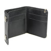 Milwaukee Leather MLW7821 men's 4-inch leather biker wallet with buffalo nickel snaps and anti-theft stainless steel chain.