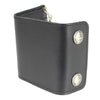 Milwaukee Leather MLW7821 men's 4-inch leather biker wallet with buffalo nickel snaps and anti-theft stainless steel chain.