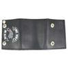 Milwaukee Leather MLW7833 men's 4-inch leather Lone Wolf tri-fold wallet with anti-theft stainless steel chain.