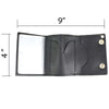 Milwaukee Leather MLW7833 men's 4-inch leather Lone Wolf tri-fold wallet with anti-theft stainless steel chain.