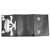 Milwaukee Leather MLW7834 men's 4-inch leather tri-fold wallet with skeleton teeth design and anti-theft stainless steel chain.