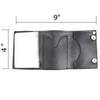 Milwaukee Leather men's 4-inch leather tri-fold wallet with skeleton teeth design and anti-theft stainless steel chain.