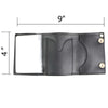 Milwaukee Leather MLW7837 men's 4-inch leather eagle and flag tri-fold wallet with anti-theft stainless steel chain.