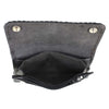 Milwaukee Leather MLW7881 men's 6-inch braided leather bifold biker wallet with anti-theft stainless steel chain.