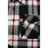NexGen MNG11625 Men's Black and White with Red Long Sleeve Cotton Flannel Shirt