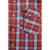 Milwaukee Leather MNG11638 Men's Red and Blue with White Long Sleeve Cotton Flannel Shirt