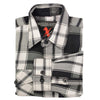 NexGen MNG11644 Men's Black and White Long Sleeve Cotton Flannel Shirt