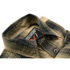 Milwaukee Leather men's grey and black long sleeve cotton flannel shirt with button-up front and chest pockets.
