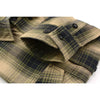 Milwaukee Leather men's grey long sleeve cotton flannel shirt with black accents, casual textile clothing for men.